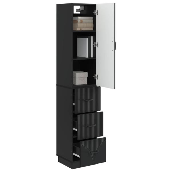 Schrankset 2 stk. 33 x 34,5 x 87 cm Holzwerkstoff Schwarz