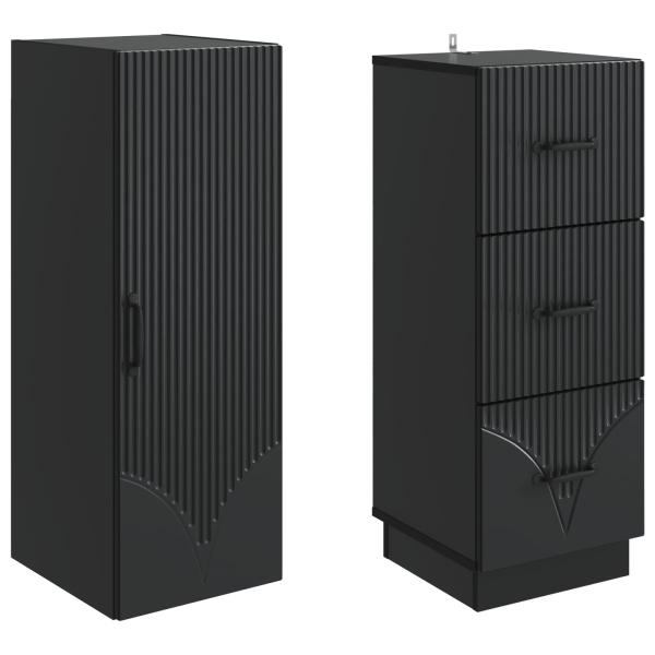 Schrankset 2 stk. 33 x 34,5 x 87 cm Holzwerkstoff Schwarz