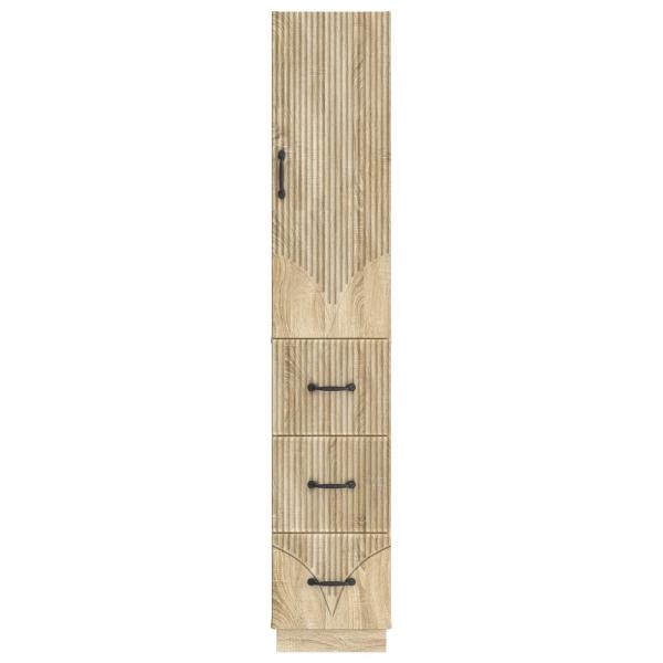 Schrankset 2 stk. 33 x 34,5 x 87 cm Holzwerkstoff Sonoma-Eiche