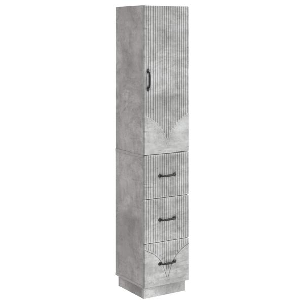 Schrankset 2 stk. 33 x 34,5 x 87 cm Holzwerkstoff Betongrau