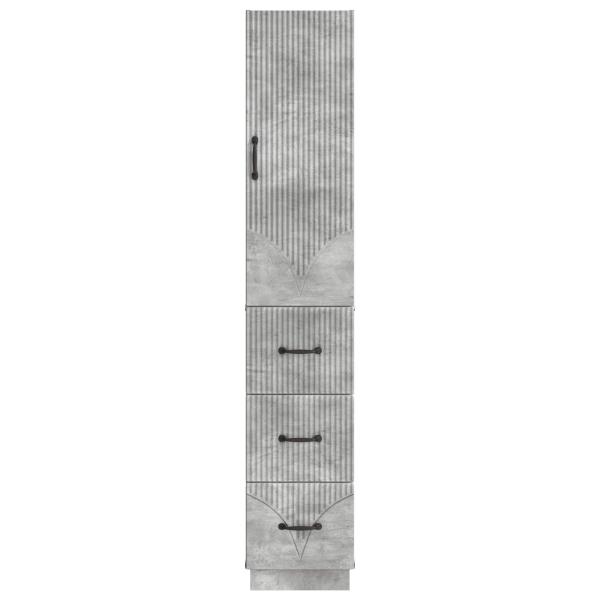 Schrankset 2 stk. 33 x 34,5 x 87 cm Holzwerkstoff Betongrau