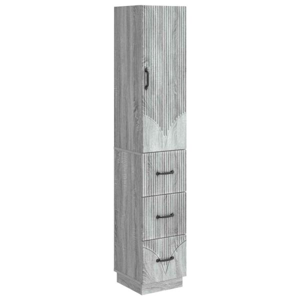 Schrankset 2 stk. 33 x 34,5 x 87 cm Holzwerkstoff Sonoma-Grau