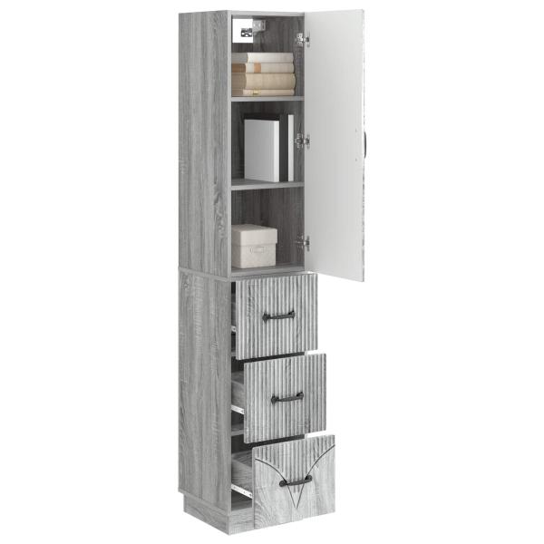 Schrankset 2 stk. 33 x 34,5 x 87 cm Holzwerkstoff Sonoma-Grau