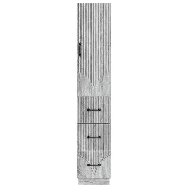 Schrankset 2 stk. 33 x 34,5 x 87 cm Holzwerkstoff Sonoma-Grau