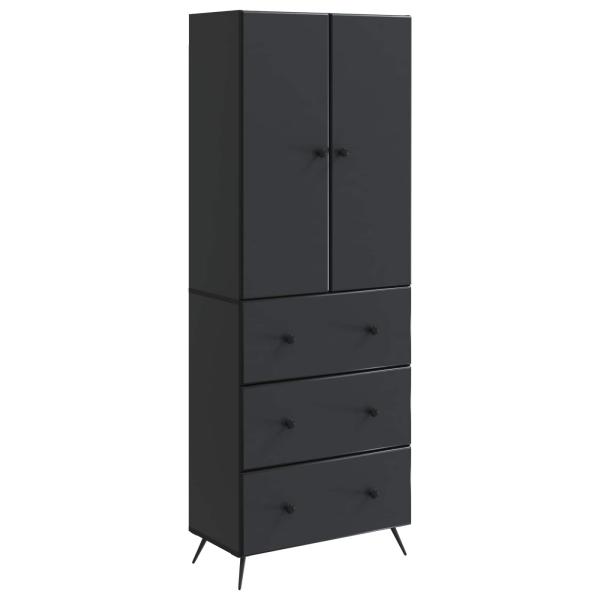 Schrankset 2 stk. 66 x 34,5 x 90 cm Holzwerkstoff Schwarz
