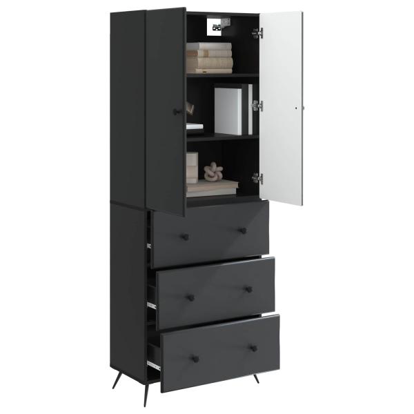 Schrankset 2 stk. 66 x 34,5 x 90 cm Holzwerkstoff Schwarz