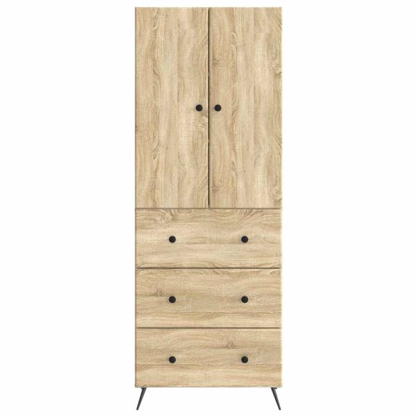 Schrankset 2 stk. 66 x 34,5 x 90 cm Holzwerkstoff Sonoma-Eiche