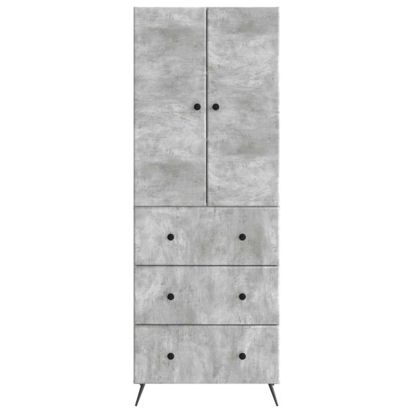 Schrankset 2 stk. 66 x 34,5 x 90 cm Holzwerkstoff Betongrau