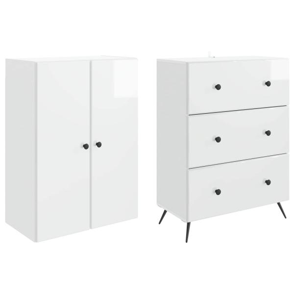 Schrankset 2 stk. 66 x 34,5 x 90 cm Holzwerkstoff