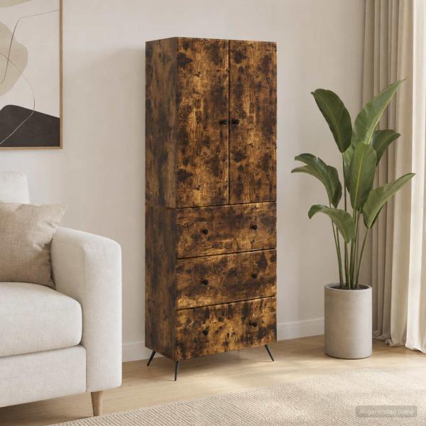 ARDEBO.de - Schrankset 2 stk. 66 x 34,5 x 90 cm Holzwerkstoff Räuchereiche
