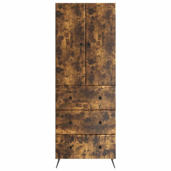 Schrankset 2 stk. 66 x 34,5 x 90 cm Holzwerkstoff Räuchereiche
