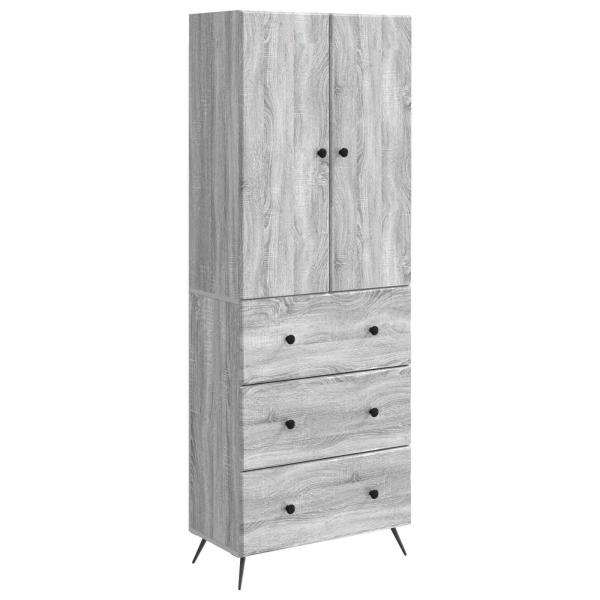 Schrankset 2 stk. 66 x 34,5 x 90 cm Holzwerkstoff Sonoma-Grau