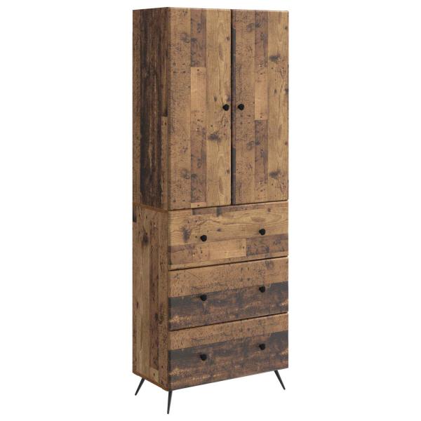 Schrankset 2 stk. 66 x 34,5 x 90 cm Holzwerkstoff Altholz