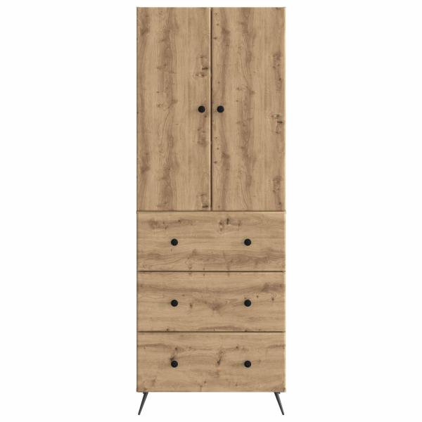 Schrankset 2 stk. 66 x 34,5 x 90 cm Holzwerkstoff Artisan-Eiche