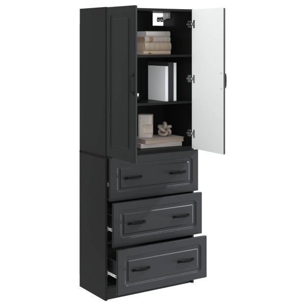 Schrankset 2 stk. 66 x 34,5 x 87 cm Holzwerkstoff Schwarz