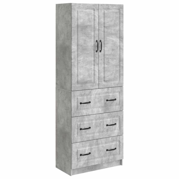 Schrankset 2 stk. 66 x 34,5 x 87 cm Holzwerkstoff Betongrau
