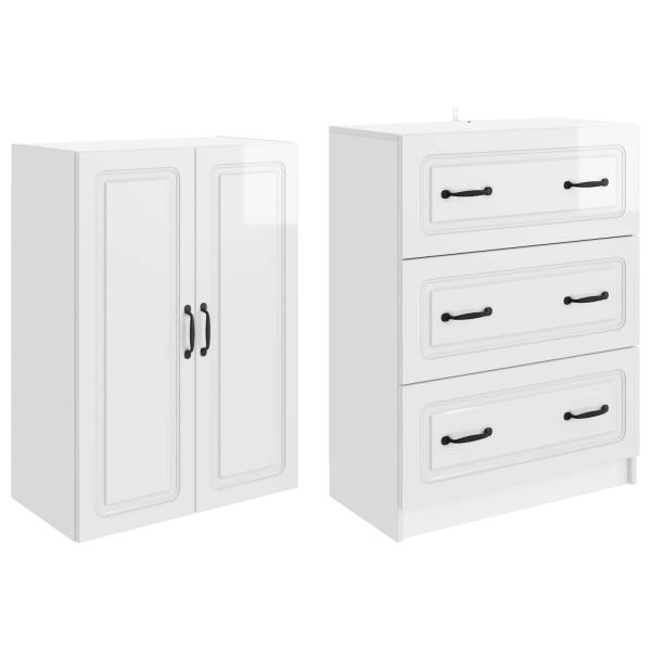 Schrankset 2 stk. 66 x 34,5 x 87 cm Holzwerkstoff