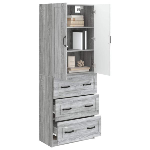 Schrankset 2 stk. 66 x 34,5 x 87 cm Holzwerkstoff Sonoma-Grau