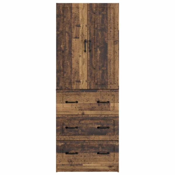 Schrankset 2 stk. 66 x 34,5 x 87 cm Holzwerkstoff Altholz