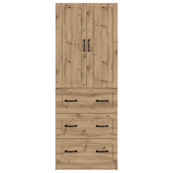 Schrankset 2 stk. 66 x 34,5 x 87 cm Holzwerkstoff Artisan-Eiche