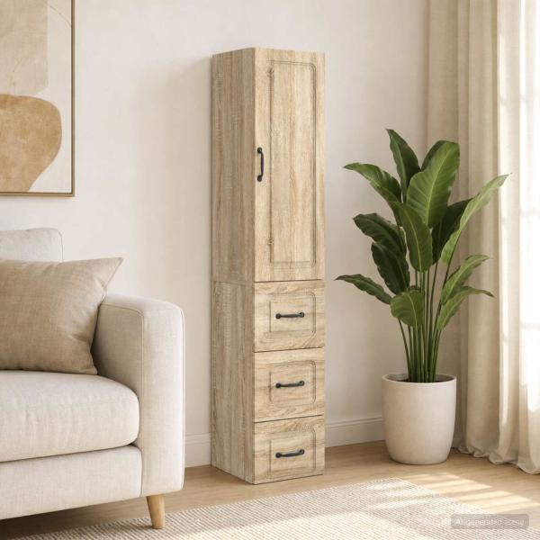 ARDEBO.de - Schrankset 2 stk. 33 x 34,5 x 87 cm Holzwerkstoff Sonoma-Eiche
