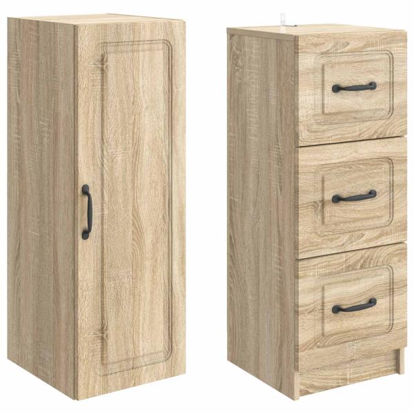 Schrankset 2 stk. 33 x 34,5 x 87 cm Holzwerkstoff Sonoma-Eiche