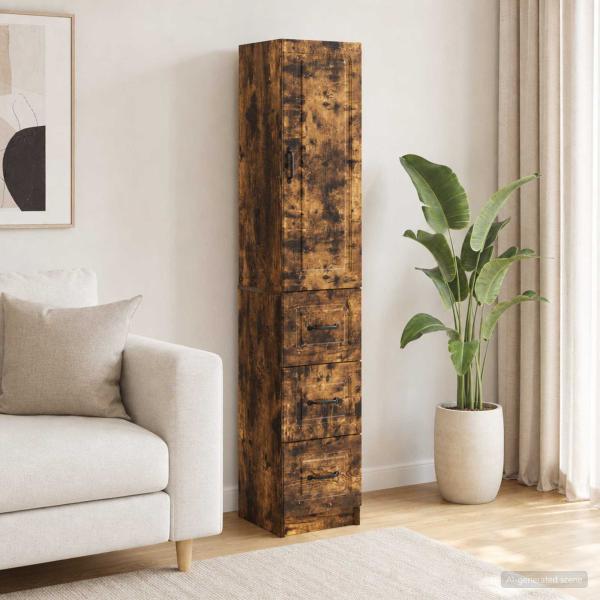 ARDEBO.de - Schrankset 2 stk. 33 x 34,5 x 87 cm Holzwerkstoff Räuchereiche