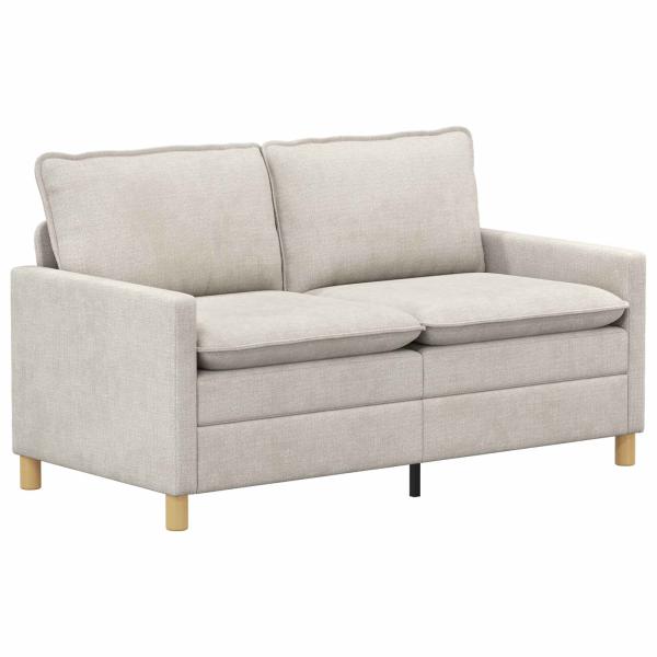 Sofa Set 2 stk. Creme Polyester
