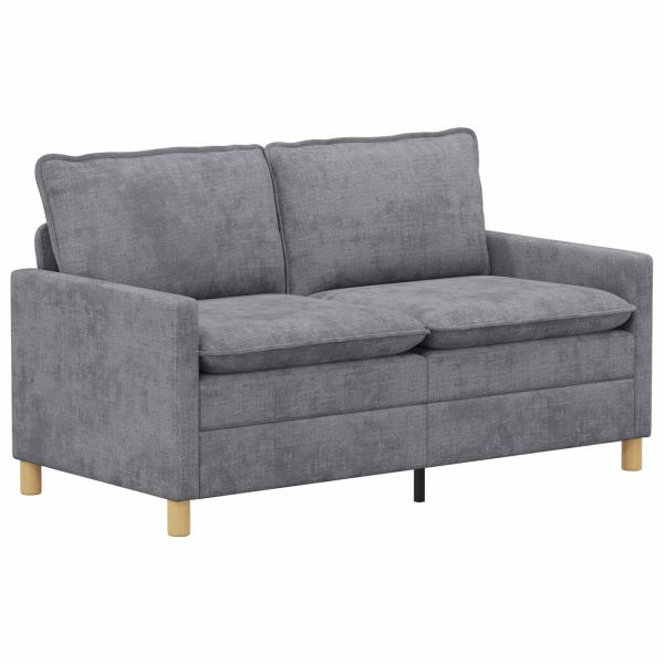 Sofa Set 2 stk. Hellgrau Polyester