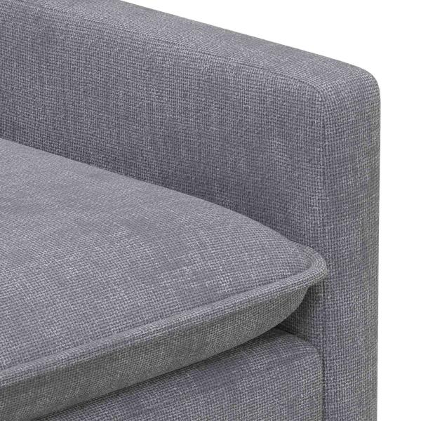 Sofa Set 2 stk. Hellgrau Polyester