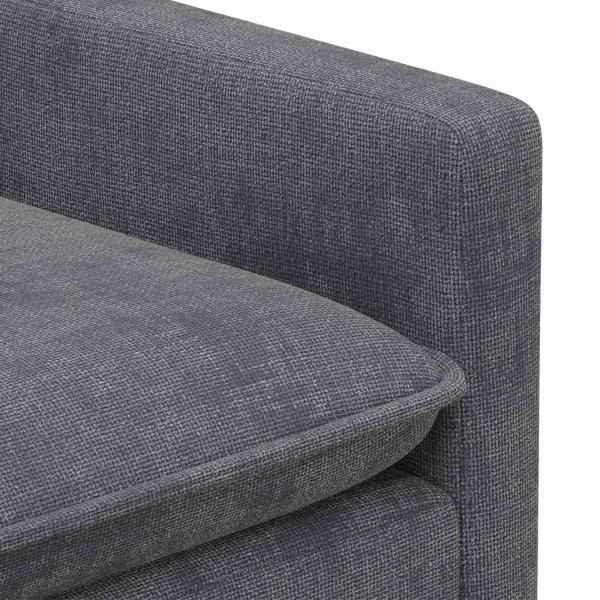 Sofa Set 2 stk. Dunkelgrau Polyester