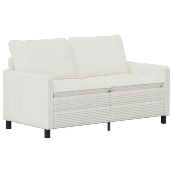 Sofa Set 2 stk. Creme Polyester