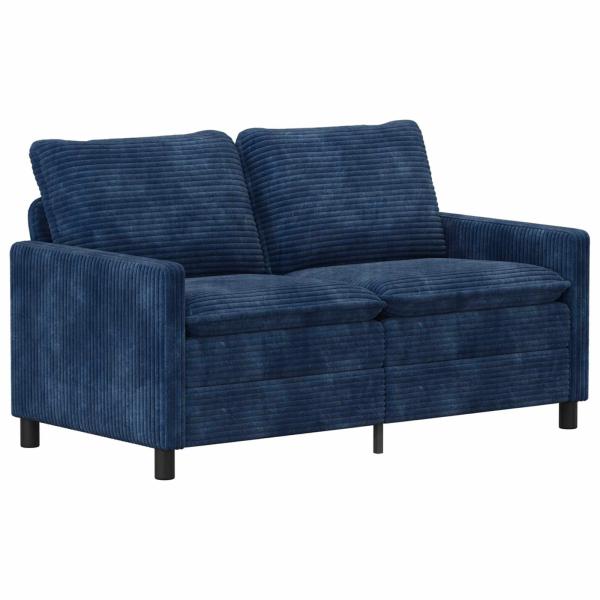 Sofa Set 2 stk. Marineblau Polyester