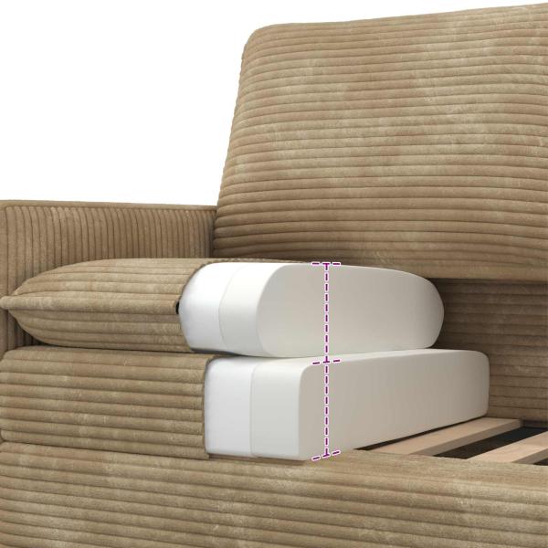 Sofa Set 2 Stk. Taupe Polyester