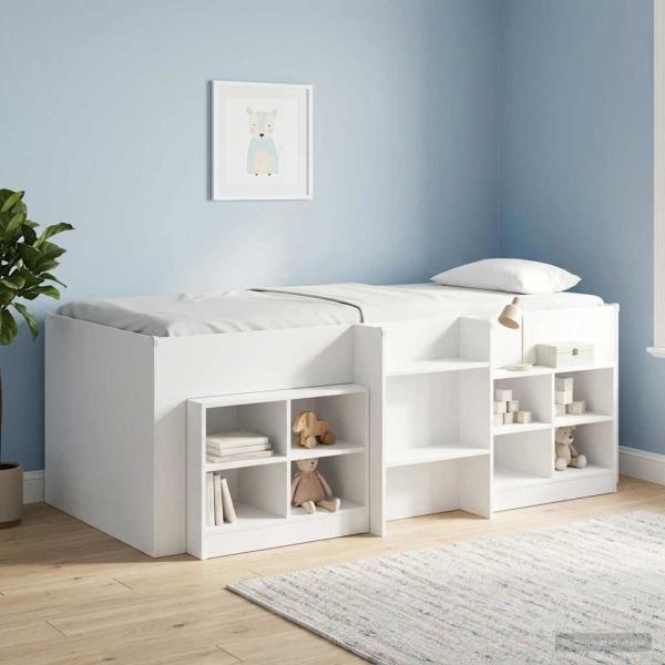 Hochbett für Kinder Weiß 80 x 200 cm Holzwerkstoff