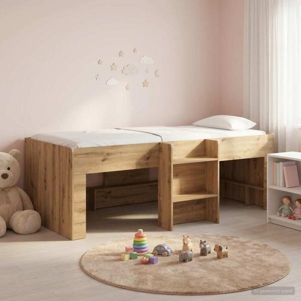 ARDEBO.de - Hochbett für Kinder Artisan-Eiche 98,5 x 200 cm Holzwerkstoff