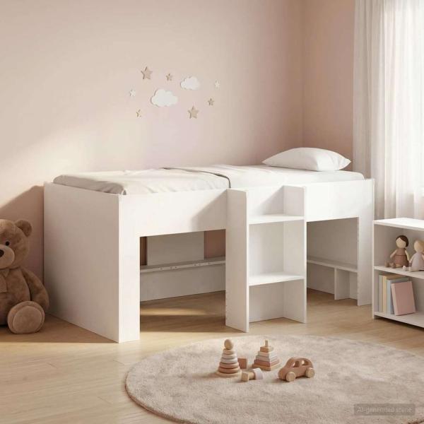 Hochbett für Kinder Weiß 80 x 160 cm Holzwerkstoff