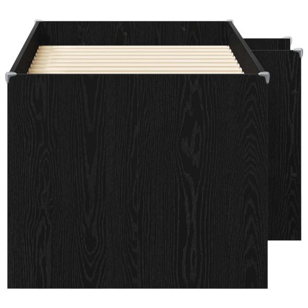 Hochbett für Kinder Schwarz Eichen-Optik 80 x 160 cm