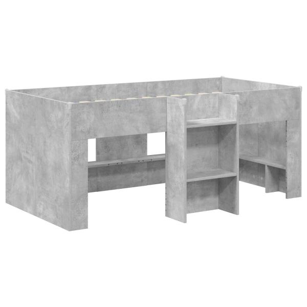 Hochbett für Kinder Betongrau 80 x 160 cm Holzwerkstoff