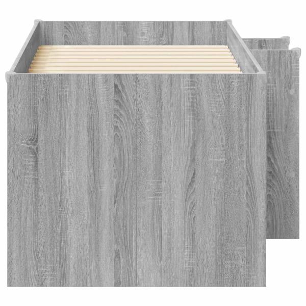 Hochbett für Kinder Sonoma-Grau 80 x 160 cm Holzwerkstoff