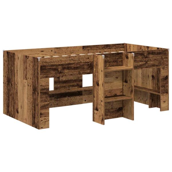 Hochbett für Kinder Altholz 80 x 160 cm Holzwerkstoff