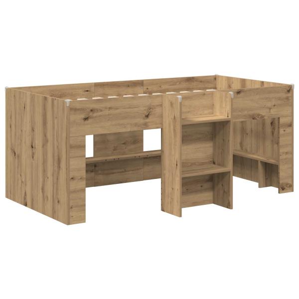Hochbett für Kinder Artisan-Eiche 80 x 160 cm Holzwerkstoff