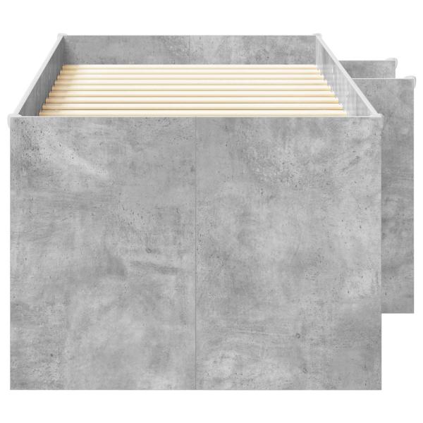 Hochbett für Kinder Betongrau 90 x 190 cm Holzwerkstoff