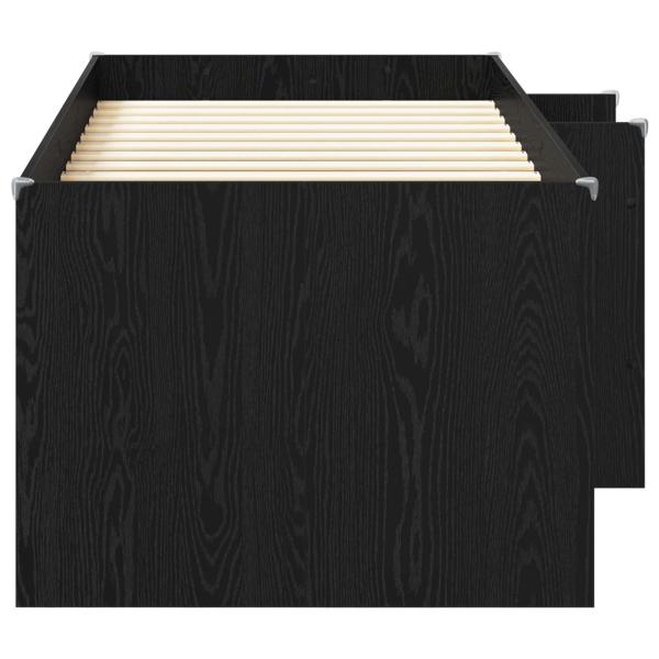 Hochbett für Kinder Schwarze Eiche 75 x 190 cm Holzwerkstoff
