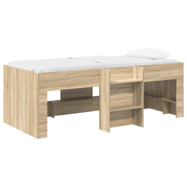 Hochbett für Kinder Sonoma-Eiche 75 x 190 cm Holzwerkstoff