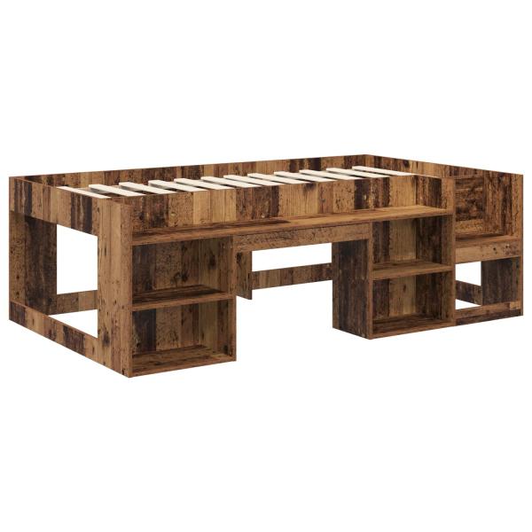 Kinderbettgestell mit Stauraum Altholz 98,5 x 200 cm