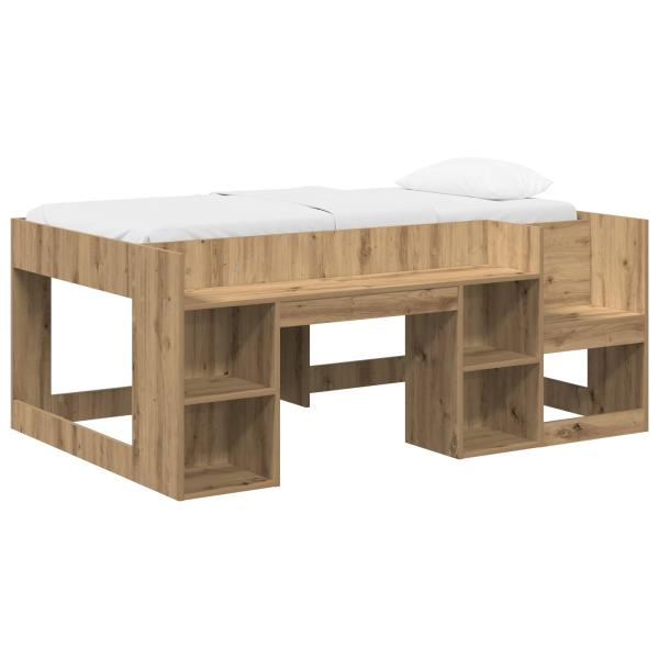 Kinderbettgestell mit Stauraum Artisan-Eiche 80 x 160 cm