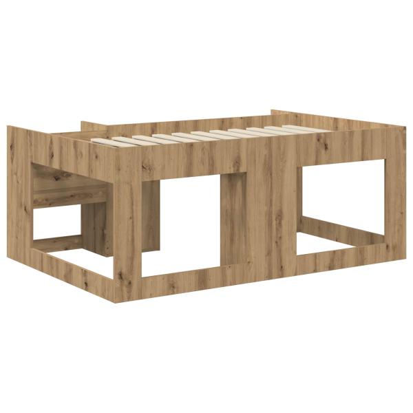 Kinderbettgestell mit Stauraum Artisan-Eiche 80 x 160 cm