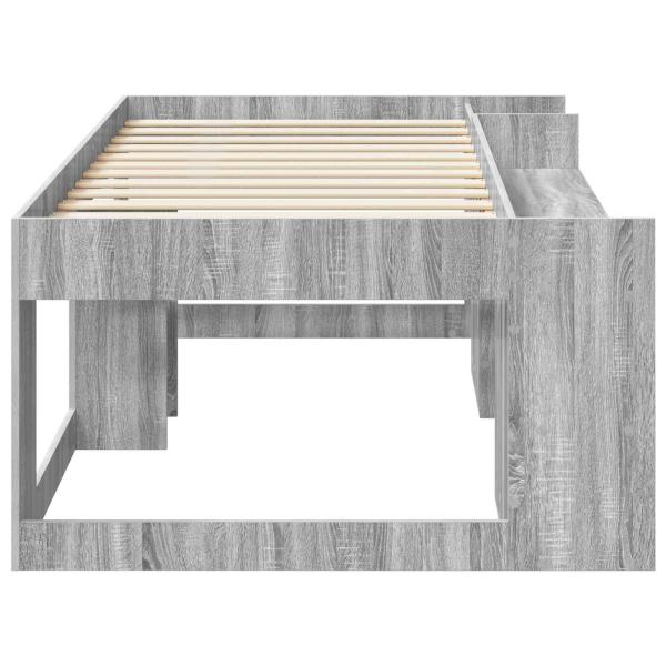 Kinderbettgestell mit Stauraum Sonoma-Grau 90 x 190 cm