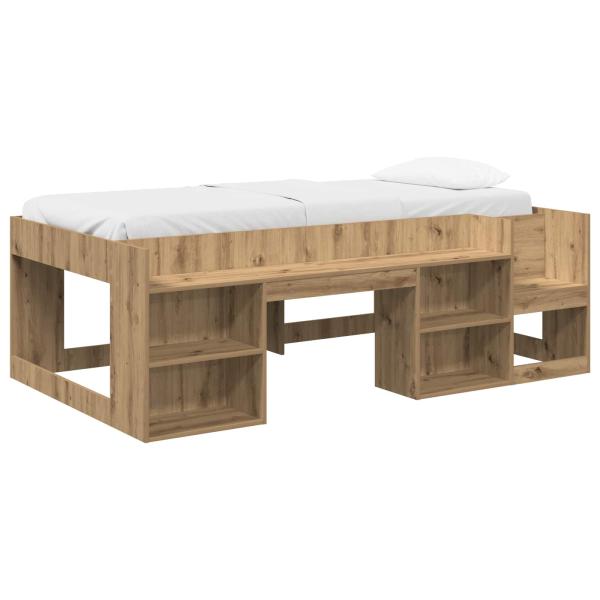 Kinderbettgestell mit Stauraum Artisan-Eiche 75 x 190 cm